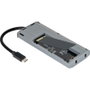 Tooq TQE-2241G Caja Externa y Hub 6 en 1 para SSD M.2 Gris